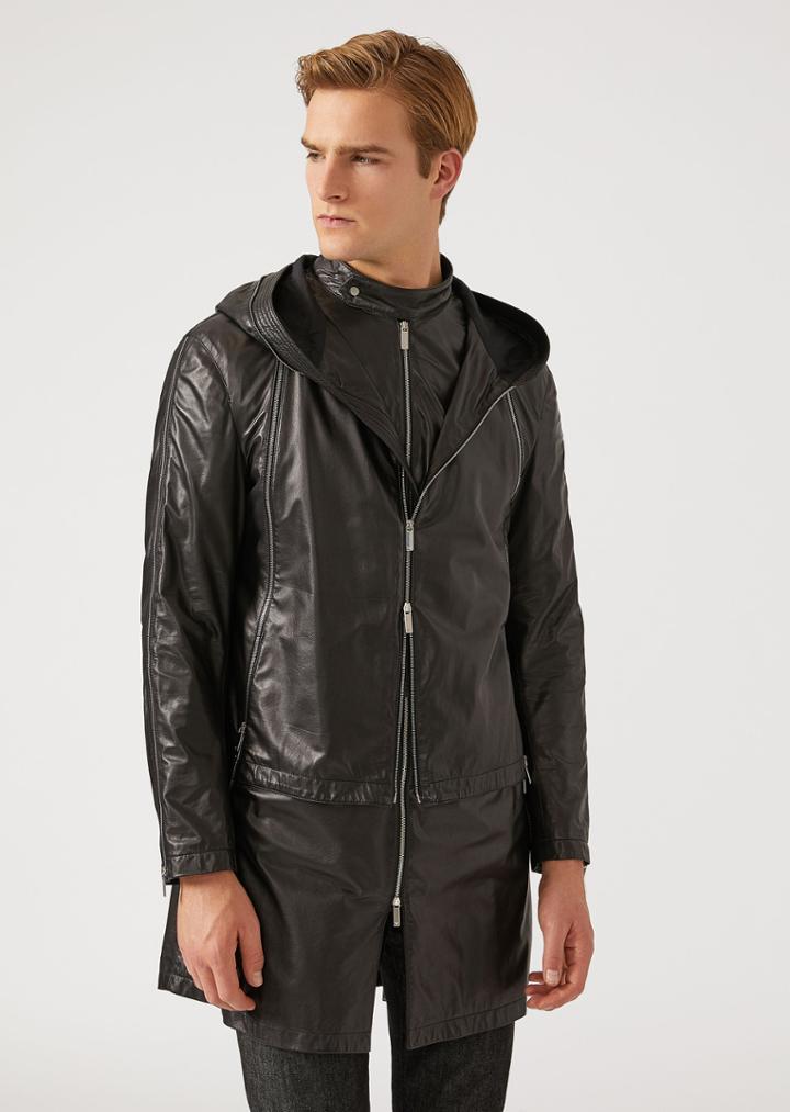 Emporio Armani Leather Coats - Item 59141730