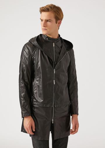 Emporio Armani Leather Coats - Item 59141730