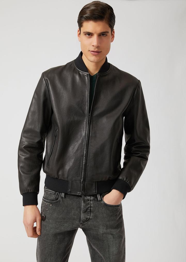 Emporio Armani Leather Outerwear - Item 35383955