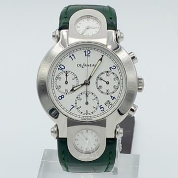 Delaneau Men's Three Times Zones Watch