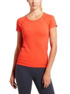 Athleta Womens Seamless Sequence Tee Size L - Grenadine Red