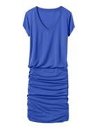 Athleta Womens Topanga V-neck Dress Size S Tall - Cerulean Blue