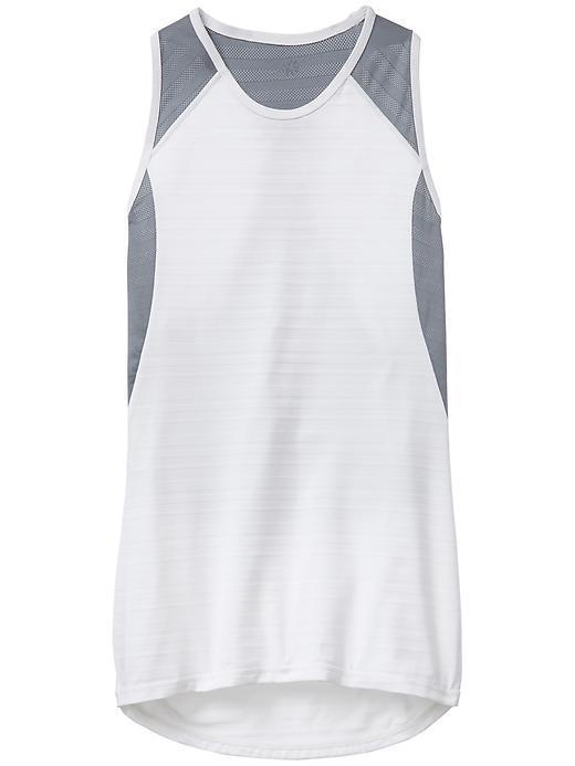Athleta Womens Spinner Tank Size L - White/cobblestone Grey