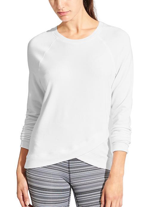 Athleta Womens Criss Cross Sweatshirt Size 2x Plus - Bright White