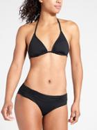 Athleta Womens Triangle String Bikini Top Size L - Black/black