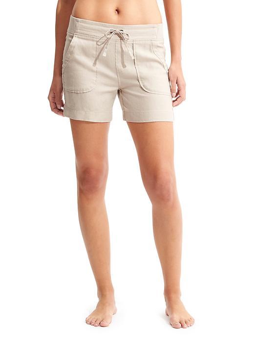 Athleta Womens Linen Short Size 14 - Ecru