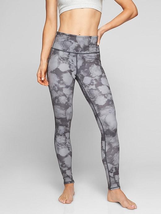 Athleta Womens High Rise Floral Crush Chaturanga  Tight Silver Bells Size 1x