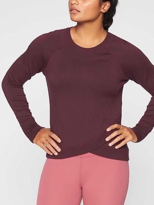 Athleta Womens Criss Cross Sweatshirt Auberge Size Xs