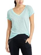 Athleta Womens Eco Wash Daily Tee 2.0 Size L Tall - Blue Tint