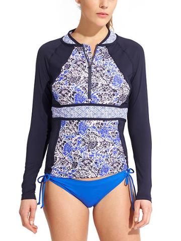 Indigo Shores Zip Rashguard