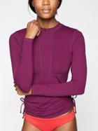 Athleta Womens Ruched Rashguard Exotic Fuchsia Size Xxs