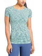 Athleta Womens Fastest Track Tee Space Dye Luminous Green Space Dye Size Xl