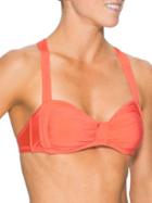 Athleta Womens Aqualuxe Bandeau Bikini Size M - Light Coral Sunset