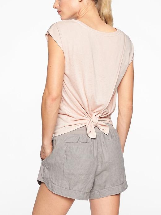 Athleta Womens Breezy Crossback Tee Ballerina Gown Size M