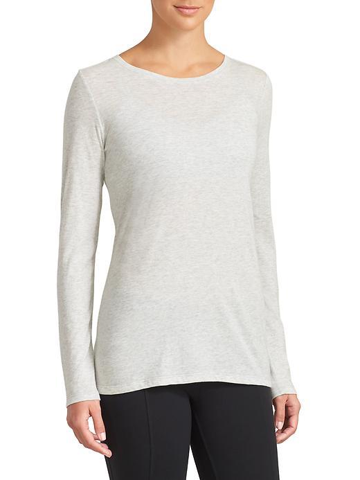 Athleta Womens Transcend Top Size L Tall - Light Grey Heather
