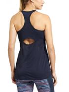 Athleta Womens Cutout Repetition Tank Size L - Navy