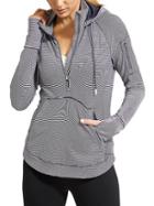 Athleta Womens Heavenly Heights Hoodie Size L - Navy/bright White