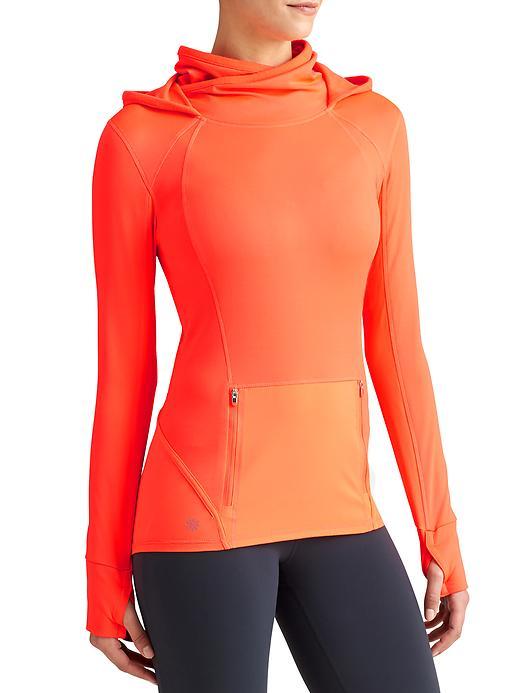 Athleta Womens Plush Tech Hoodie 3.0 Size L Tall - Ember Orange