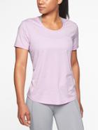 Athleta Womens Shadow Stripe Chi Tee Gauzy Lilac Size L