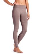 Athleta Womens Shimmer Stripe Tight Size L - Foxtail Taupe