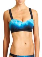Athleta Womens Bali Pura Bikini Bora Bora Blue Print Size 36d/dd