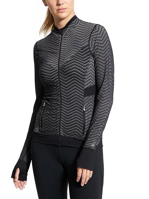 Athleta Womens Seamless Novelty Jacket Black Size M