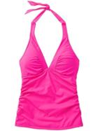 Athleta Womens Shirrendipity Halter Tankini Size M Tall - Brilliant Magenta