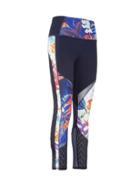 Athleta Womens High Rise Tropical Precision 7/8 Ankle Tight Size L Tall - Navy