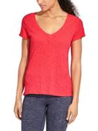 Athleta Womens Daily Tee Size L Petite - Coral Quest