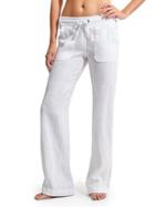 Athleta Womens Linen Pant White Size 16