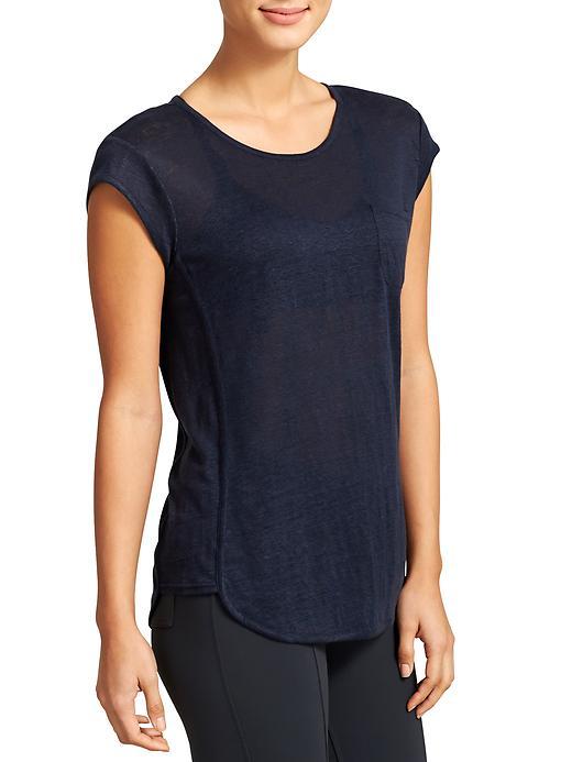 Athleta Womens Newport Tee Size L - Navy