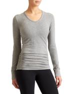 Athleta Womens Pure Top Size L - Light Grey Heather