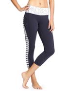 Athleta Womens Stripe Revelation Capri Size M - Navy