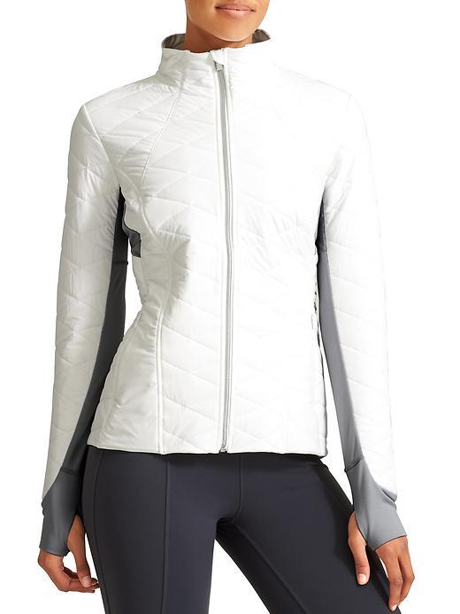 Athleta Womens Stretch Insul8 Jacket Size L - Bright White