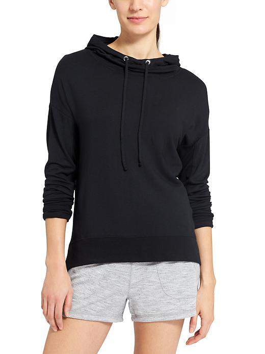 Athleta Womens Studio Rib Hoodie Size Xs - Black