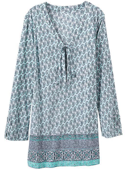 Athleta Womens Kimssa Tunic Size Xs - Catalina Green Print
