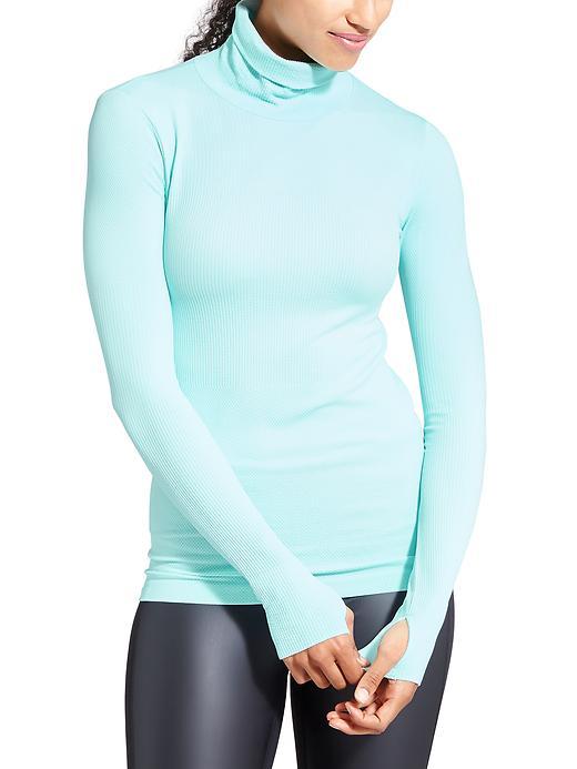 Athleta Womens Flurry Base Layer Turtleneck Size L - Clear Skies