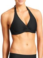 Athleta Womens Tara Halter Bikini Size 40b/c - Black