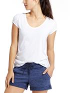 Athleta Womens Easy V Sugar Wash Tee Size 2x Plus - Bright White