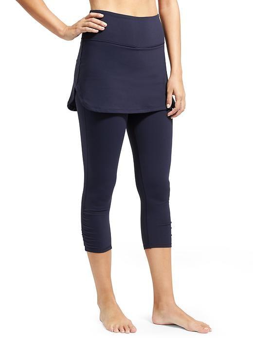 Athleta Womens Chaturanga 2 In 1 Capri Size L Tall - Navy