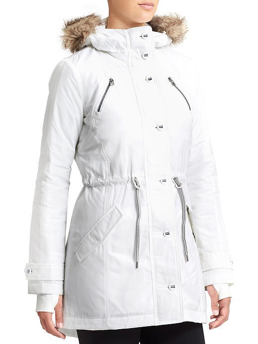 Athleta Womens Primaloft Peak Parka Size S - Bright White