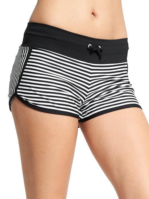 Athleta Womens Montauk Stripe Kata Short Size M - Black