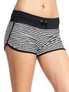 Athleta Womens Montauk Stripe Kata Short Size M - Black