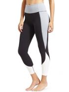 Athleta Womens Colorblock Salutation 7/8 Ankle Tight Size L Tall - Black