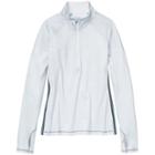 Athleta Sierra Thermal Herringbone Half Zip - White Herringbone
