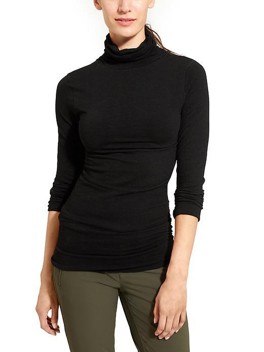 Athleta Womens Remarkawool Turtleneck Size M - Black