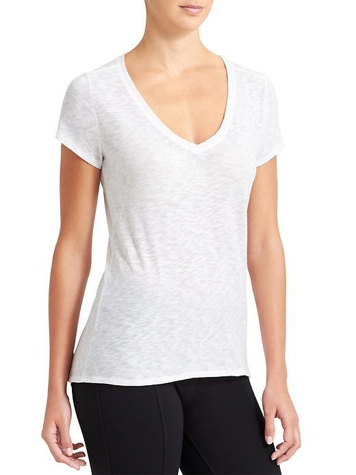 Athleta Womens Daily Tee Size L Tall - Bright White
