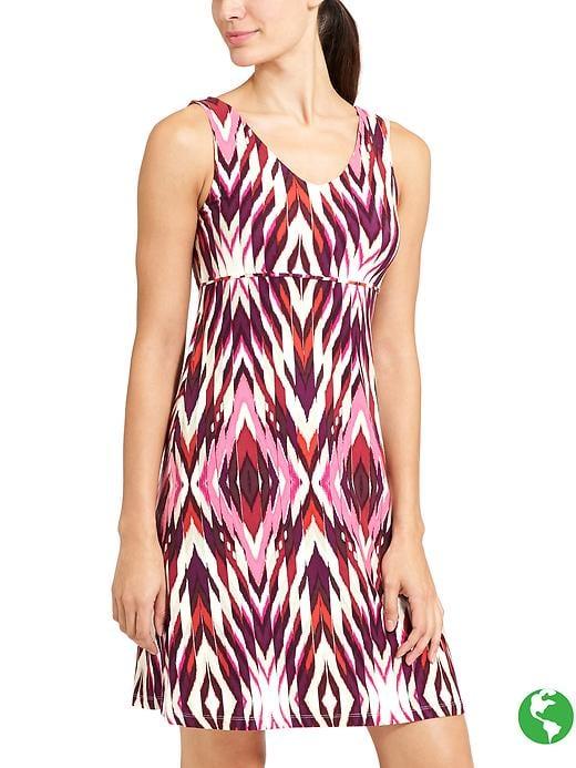 Athleta Womens Printed Santorini Dress 3.0 Size L Tall - Feather Ikat