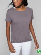 Athleta Womens Power Up Tee Size M Tall - Silver Bells