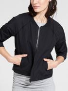 Athleta Womens Side Zip Bomber Size S - Black